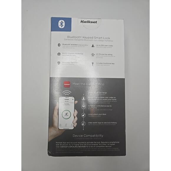 Kwikset Aura Keypad Bluetooth Smart Lock Venetian Bronze Finish NIB - Picture 2 of 4